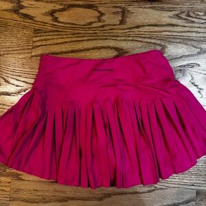 Goldhinge bright pink Women's Pink Pleated Skirt